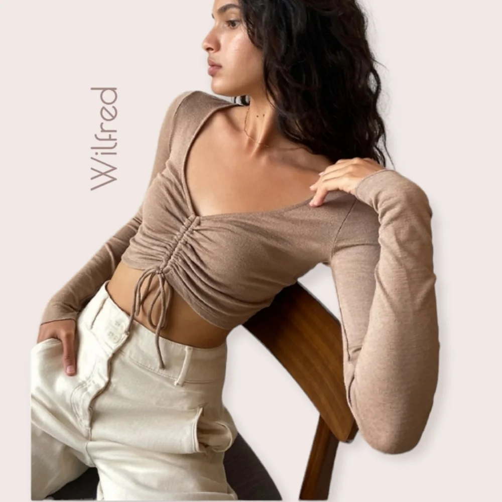 SOLD- WILFRED FREE• LYNX• Long Sleeved Adjustable Top  #Clay Argil #Lynx - Picture 2 of 12
